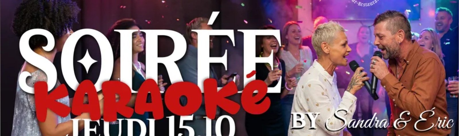 Couverture Facebook « Soirée karaoké, jeudi 15.10 »