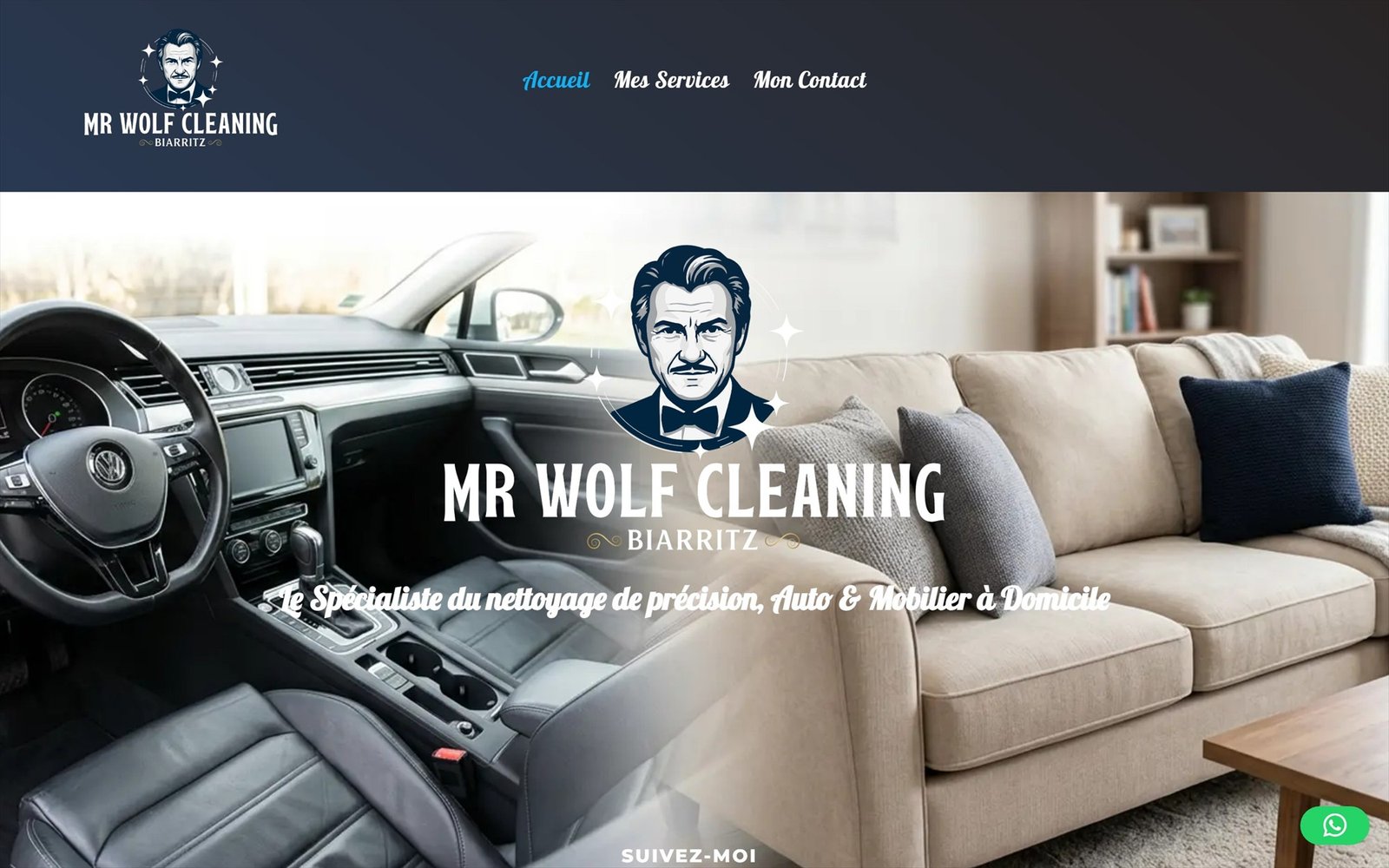 Mr Wolf Cleaning – Accueil (version ordinateur)